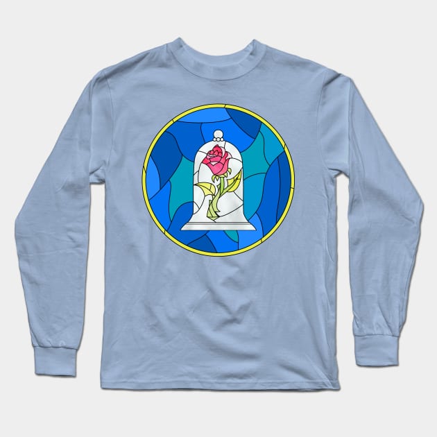 Belle Rose Beauty and the Beast Long Sleeve T-Shirt by DavidPaez